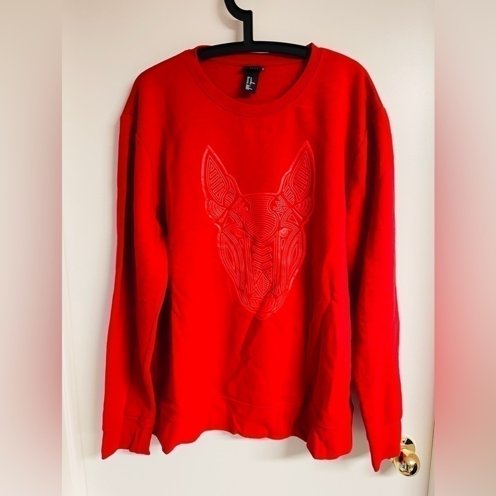 H&M dog design pullover sweatshirt size XL